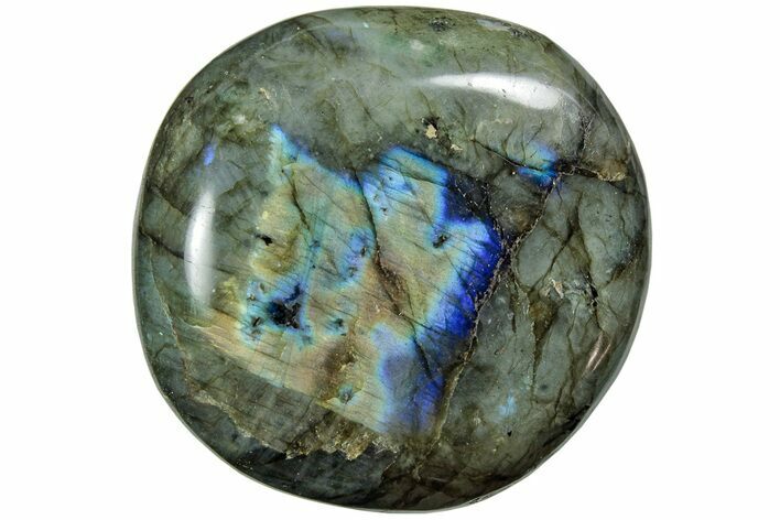 Flashy, Polished Labradorite Palm Stone - Madagascar #232445